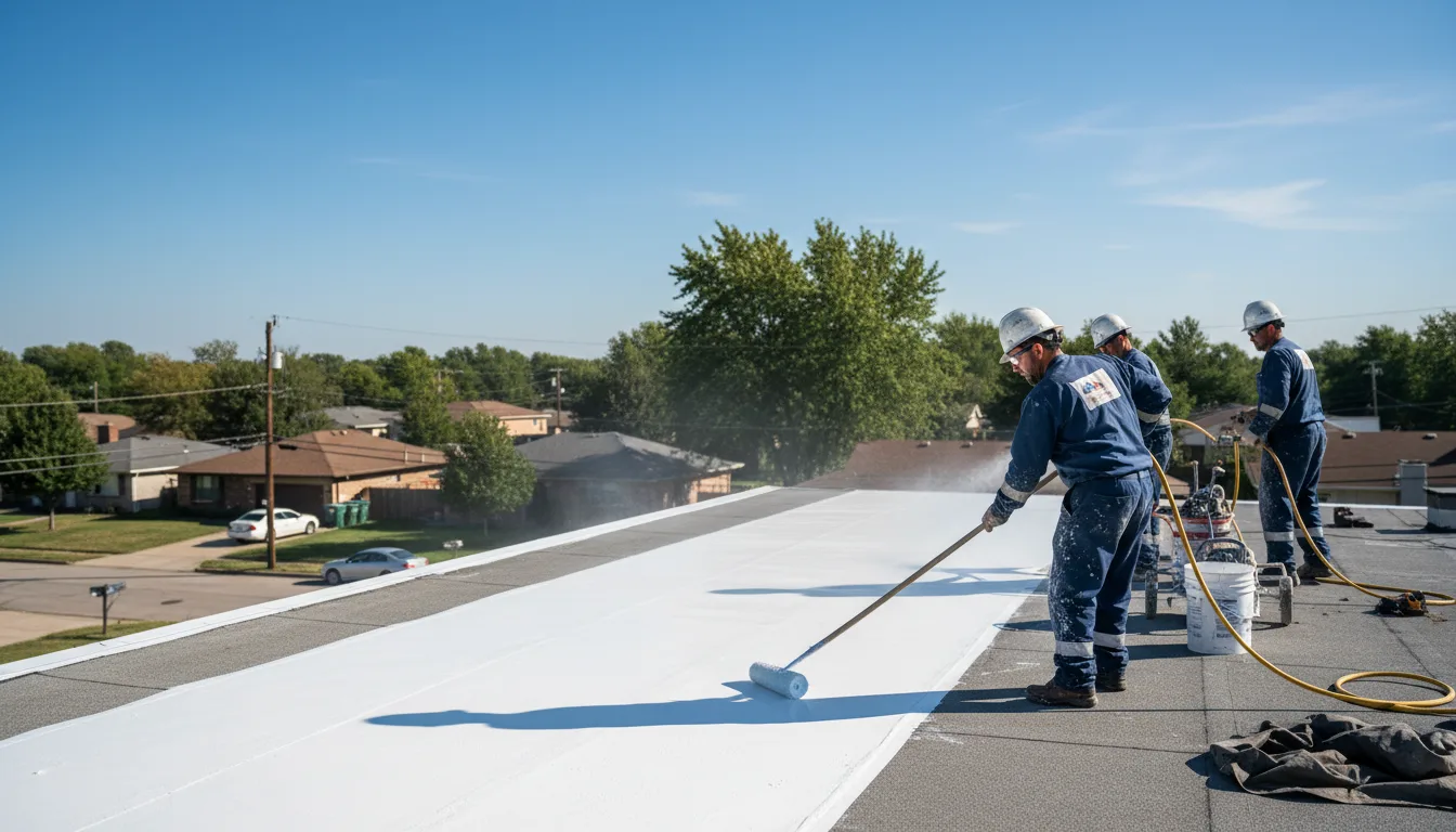Commercial roof coating in Rising Star, TX near me